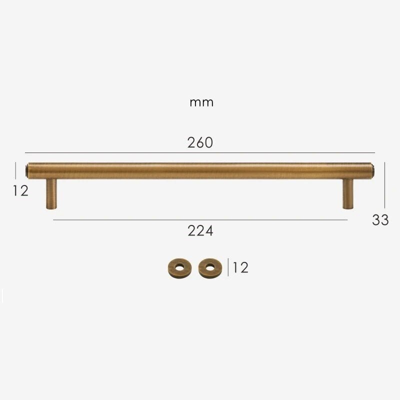 KATANA Massief Messing Handgrepen