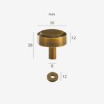 Pomos KATANA de latón macizo