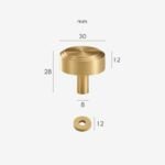 Pomos KATANA de latón macizo