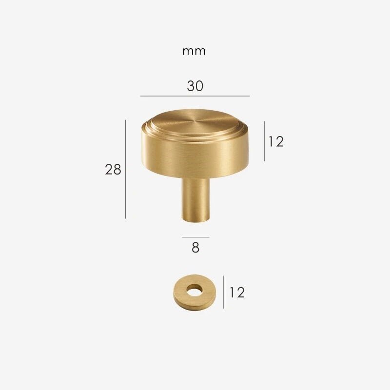 Pomos KATANA de latón macizo 10 Pomos KATANA de latón macizo