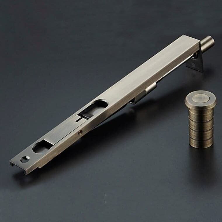 KLINK Messing hendel met verzonken grendel