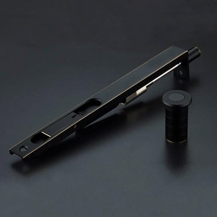 KLINK Messing hendel met verzonken grendel