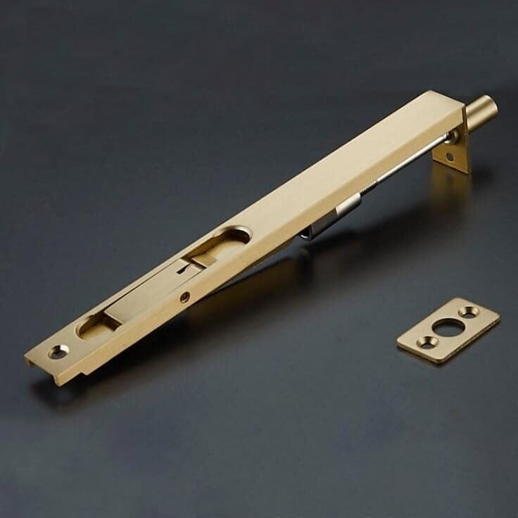 KLINK Messing hendel met verzonken grendel