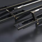 KLINK Messing hendel met verzonken grendel