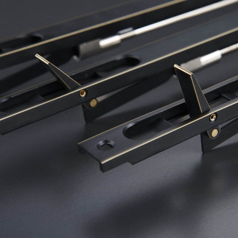 KLINK Messing hendel met verzonken grendel