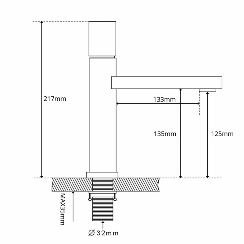 Miscelatore zigrinato KOMVOS