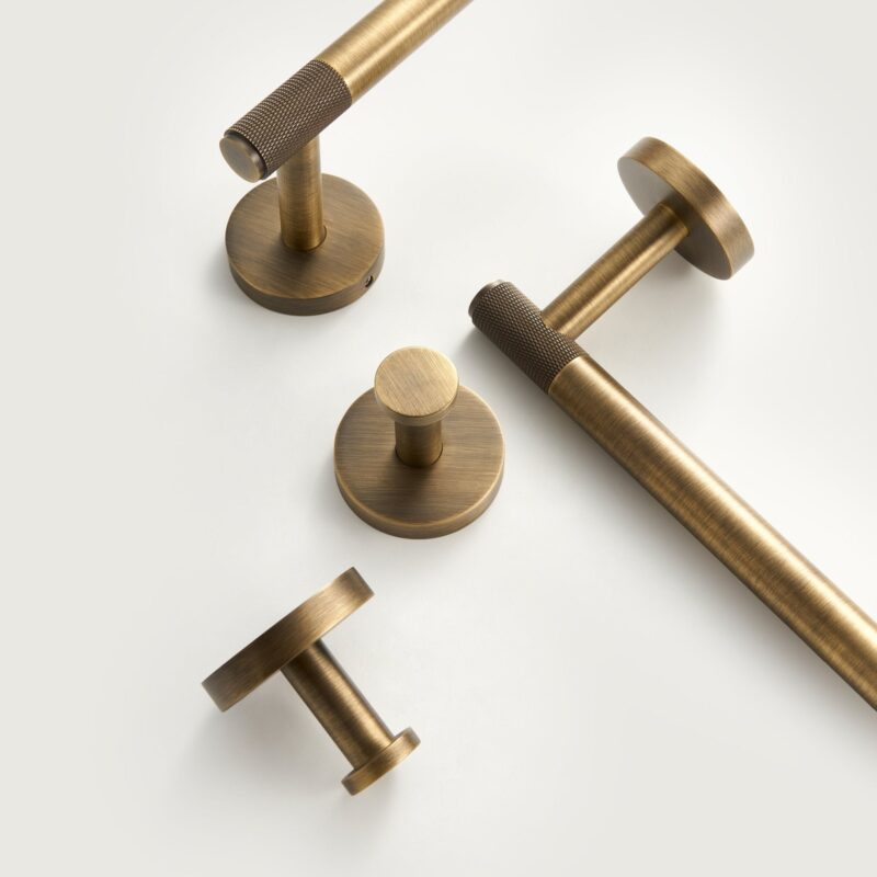 KRAM Knurled Solid Brass Hand Towel Rail