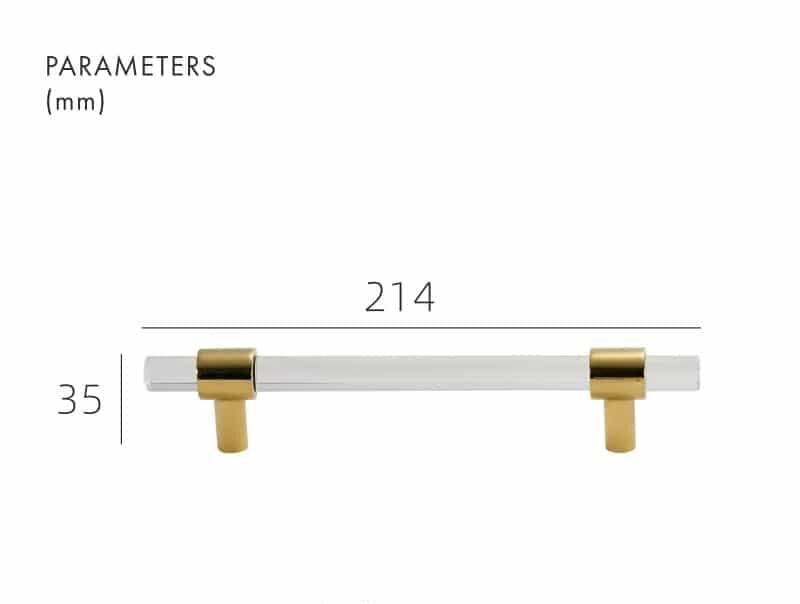 KRISTAL Acrylic & Brass Handles