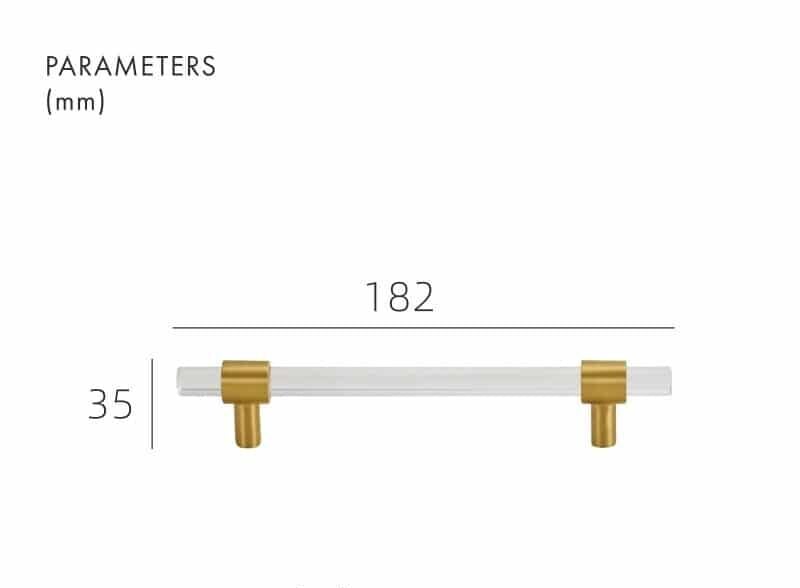 KRISTAL Acrylic & Brass Handles