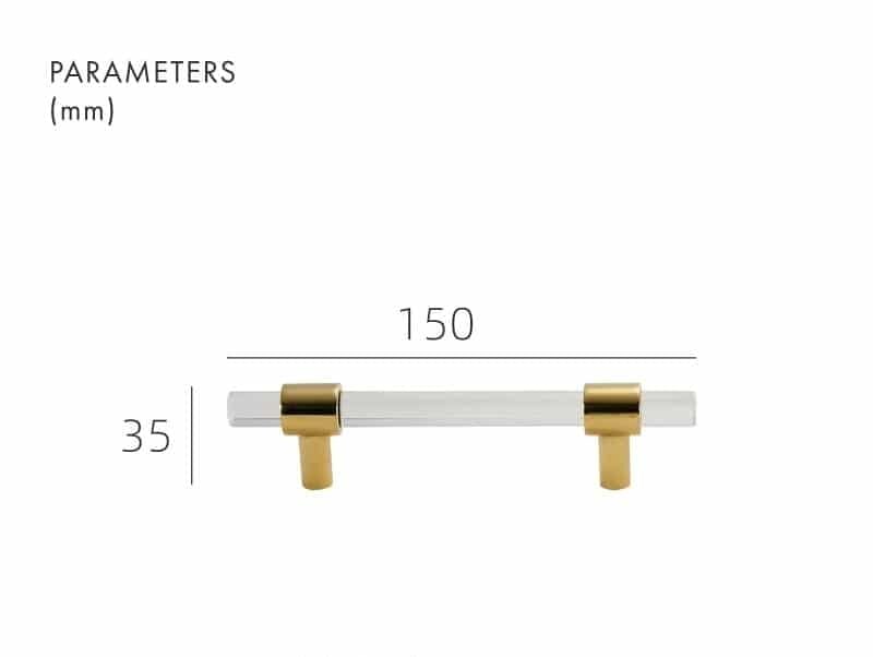 KRISTAL Acrylic & Brass Handles