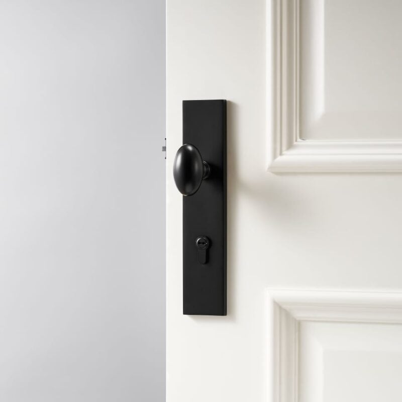 KROM Bouton de porte avec plaque arrière