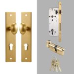 KROM Bouton de porte avec plaque arrière