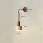 KYRO Stone & Walnut hangende wandlamp
