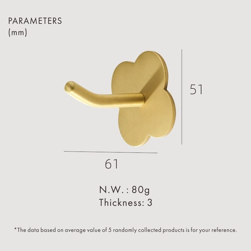 Gancio in ottone massiccio LAMO