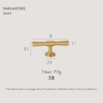 Barres en T en laiton massif LAUTUS