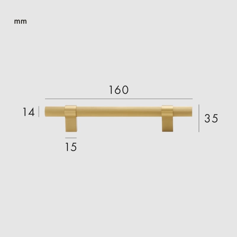 LEVVA Griffe aus massivem Messing