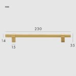 LEVVA Griffe aus massivem Messing