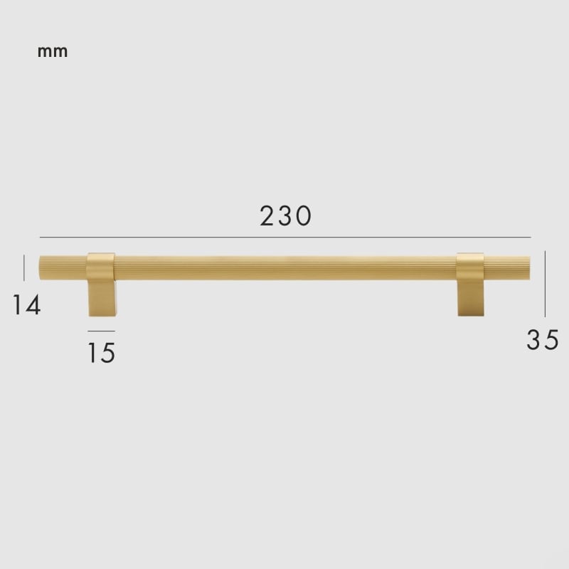 LEVVA Griffe aus massivem Messing