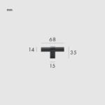 Barra a T in ottone massiccio LEVVA