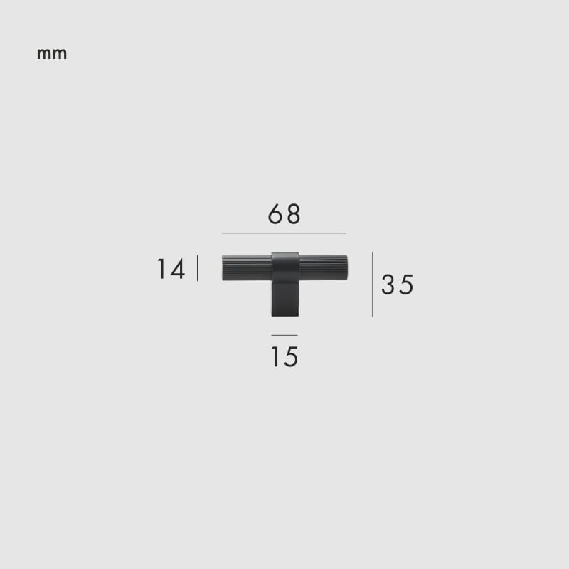 Barra a T in ottone massiccio LEVVA