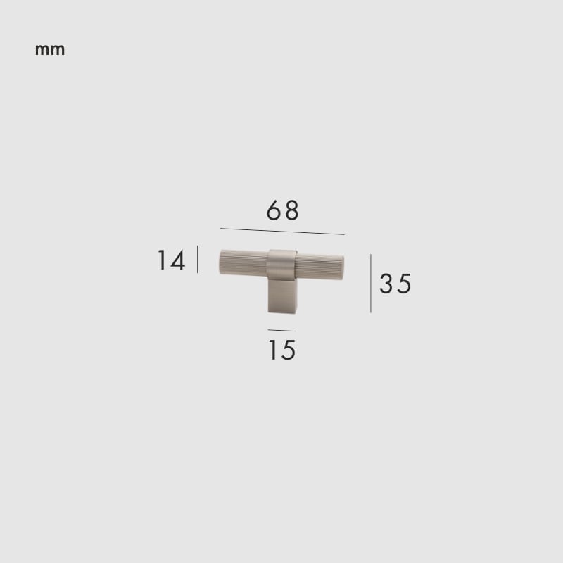 Barra a T in ottone massiccio LEVVA