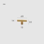 Barra a T in ottone massiccio LEVVA