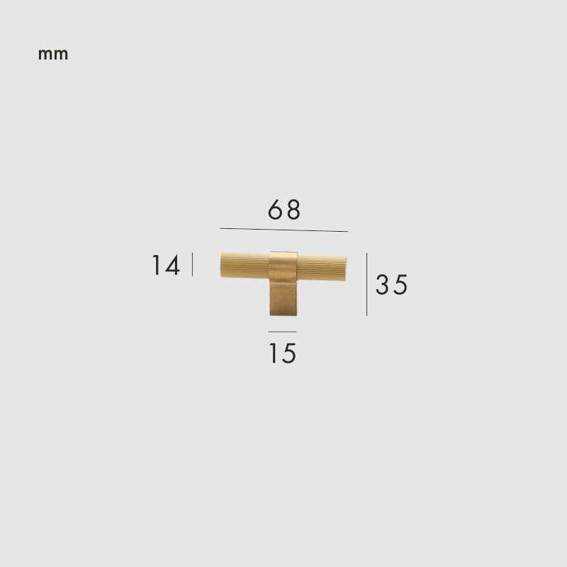 Barra a T in ottone massiccio LEVVA