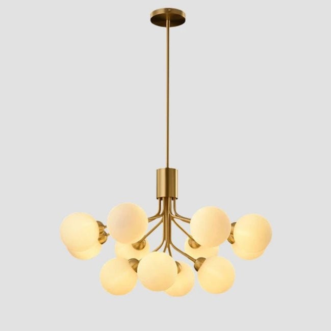 LUMORA Brass Globe Chandelier