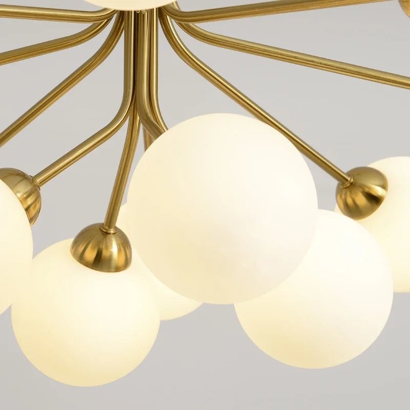 LUMORA Brass Globe Chandelier