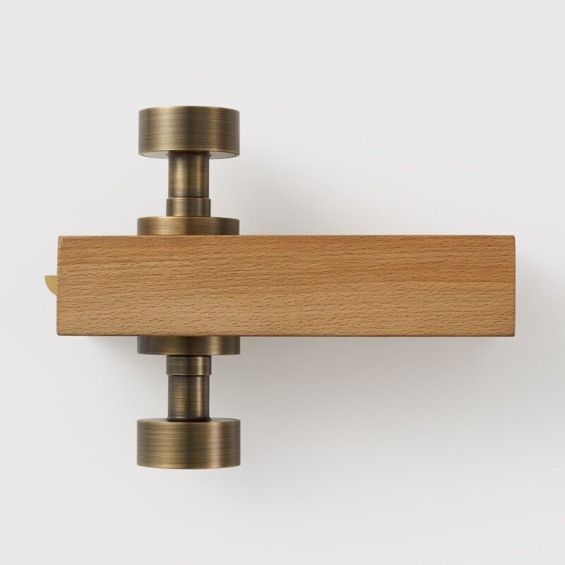 LUNO Pomello per porta in ottone massiccio