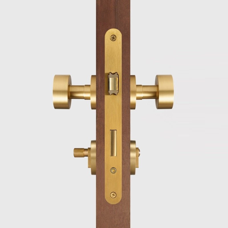 LUNO Pomello per porta in ottone massiccio