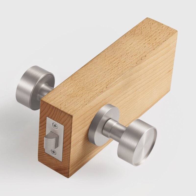 LUNO Pomello per porta in ottone massiccio