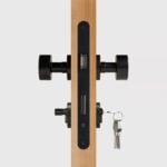 LUNO Pomello per porta in ottone massiccio