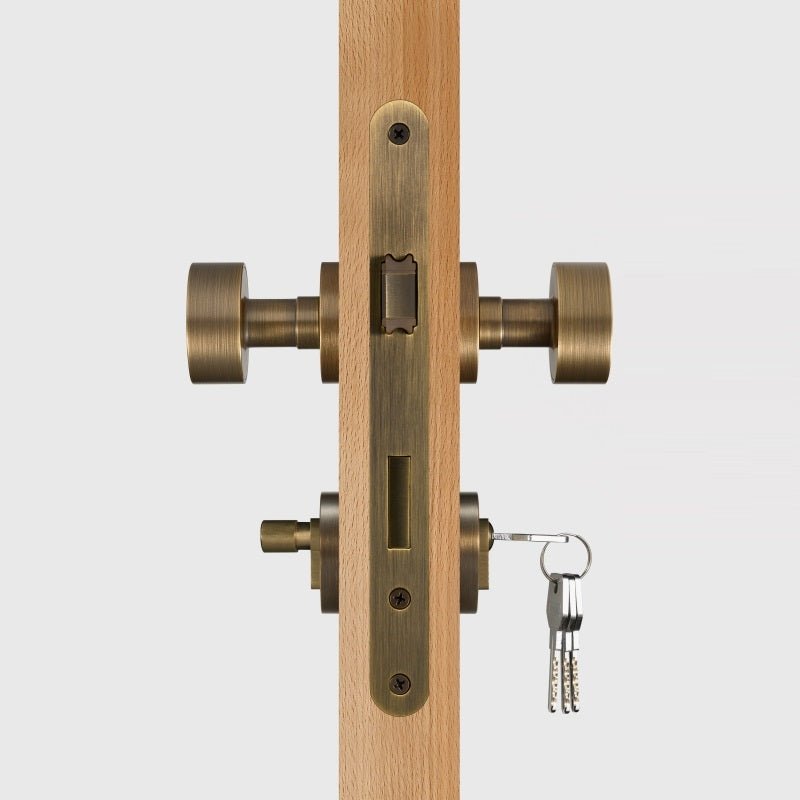 LUNO Pomello per porta in ottone massiccio