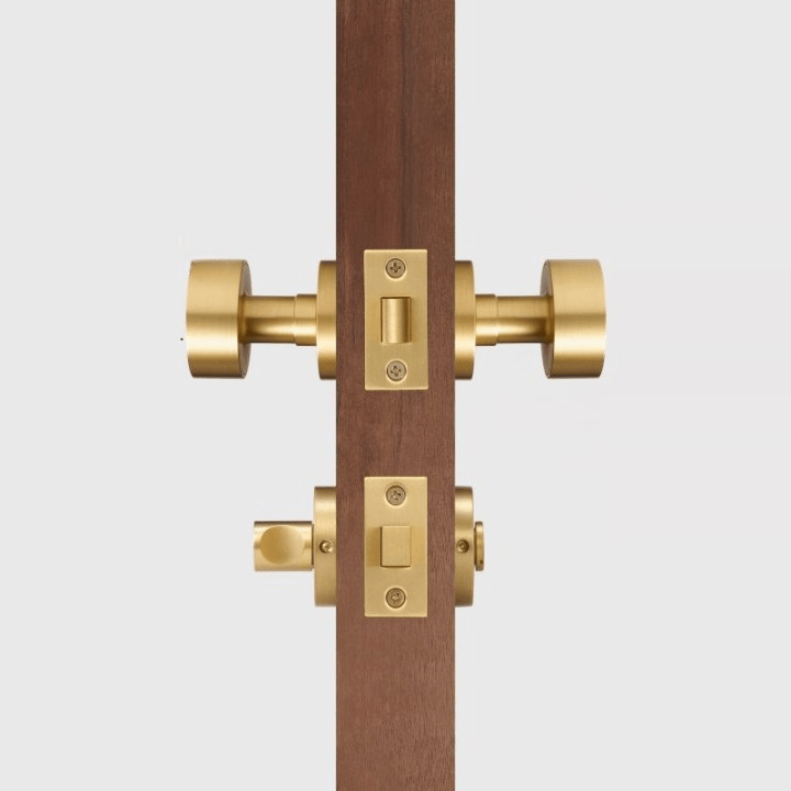 LUNO Pomello per porta in ottone massiccio