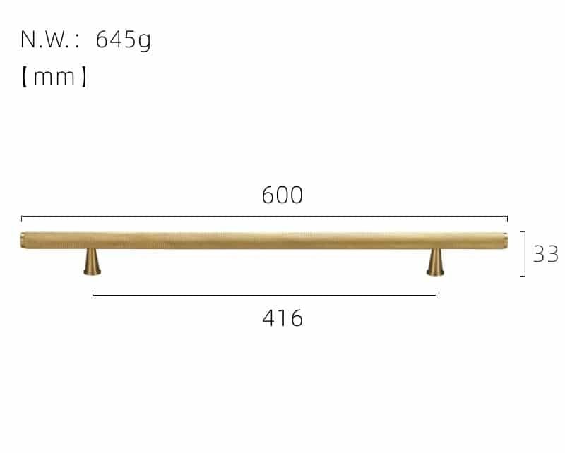 Manijas de latón moleteadas LUX