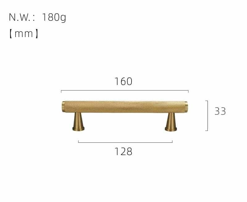Manijas de latón moleteadas LUX