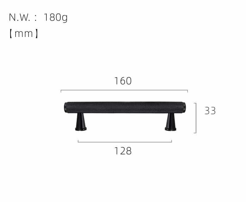 Manijas de latón moleteadas LUX