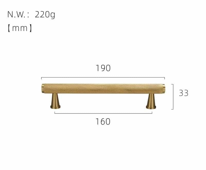 Manijas de latón moleteadas LUX