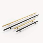 Manijas de latón moleteadas LUX