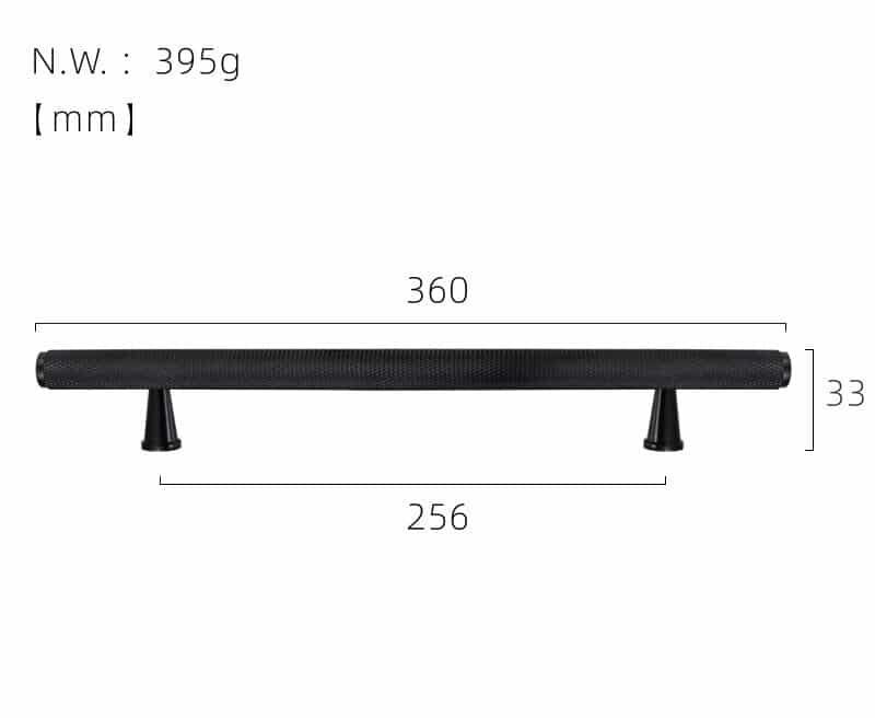 Manijas de latón moleteadas LUX