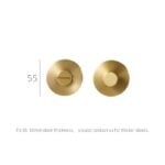 LUX massief messing duimknop