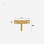 Barre a T in ottone zigrinato MANHATTAN