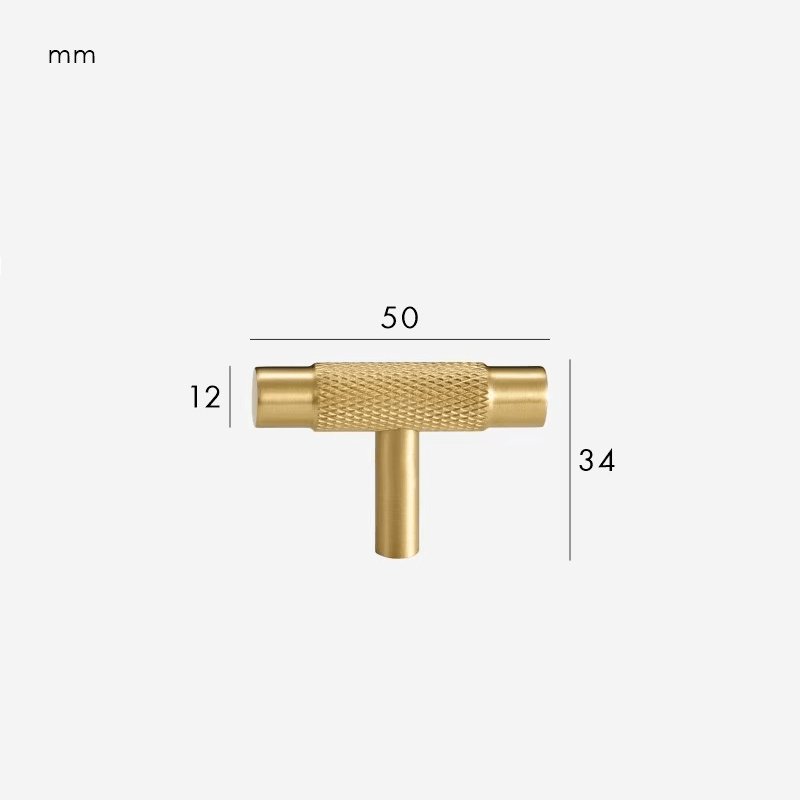 Barre a T in ottone zigrinato MANHATTAN