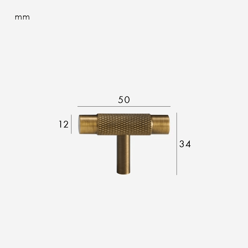 Barre a T in ottone zigrinato MANHATTAN