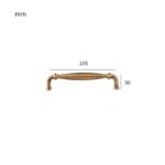 Maniglia MARA in ottone massiccio