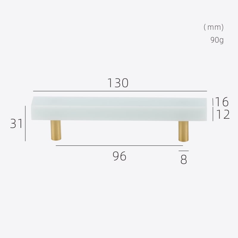 MARMER Tiradores de mármol macizo y latón