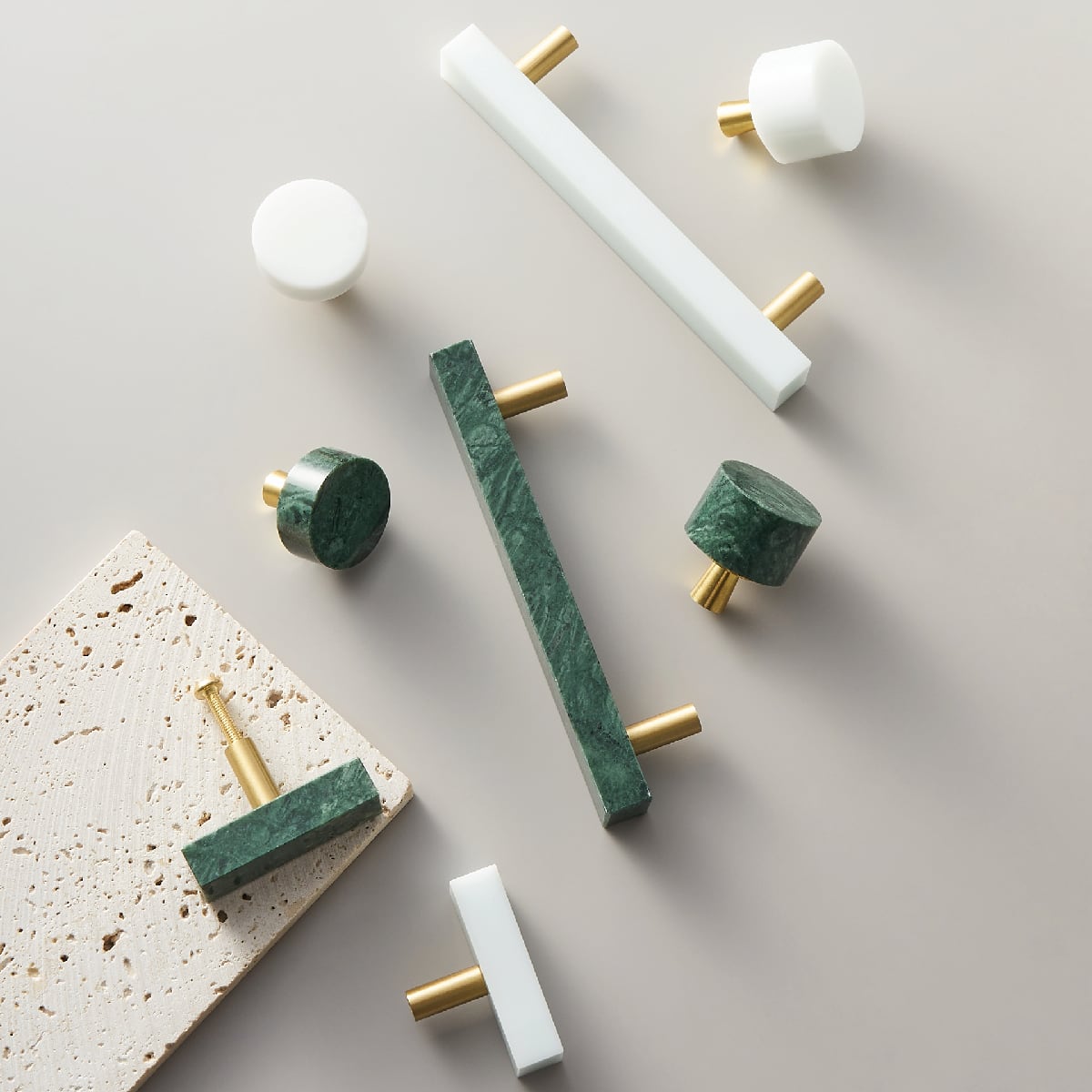 The Art of Cohesion: How to Tie Together Hardware, Lighting, and Finishes in One Space 3 MARMER Solid Marble & Brass Knob - meraki.