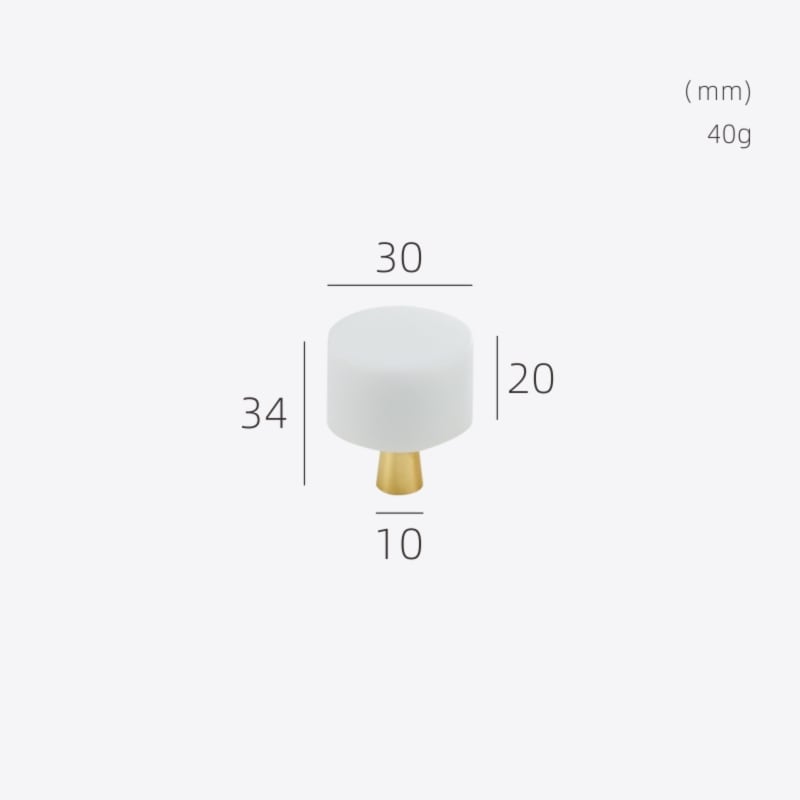 MARMER Massief marmeren en messing knop