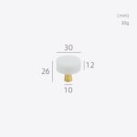 MARMER Massief marmeren en messing knop